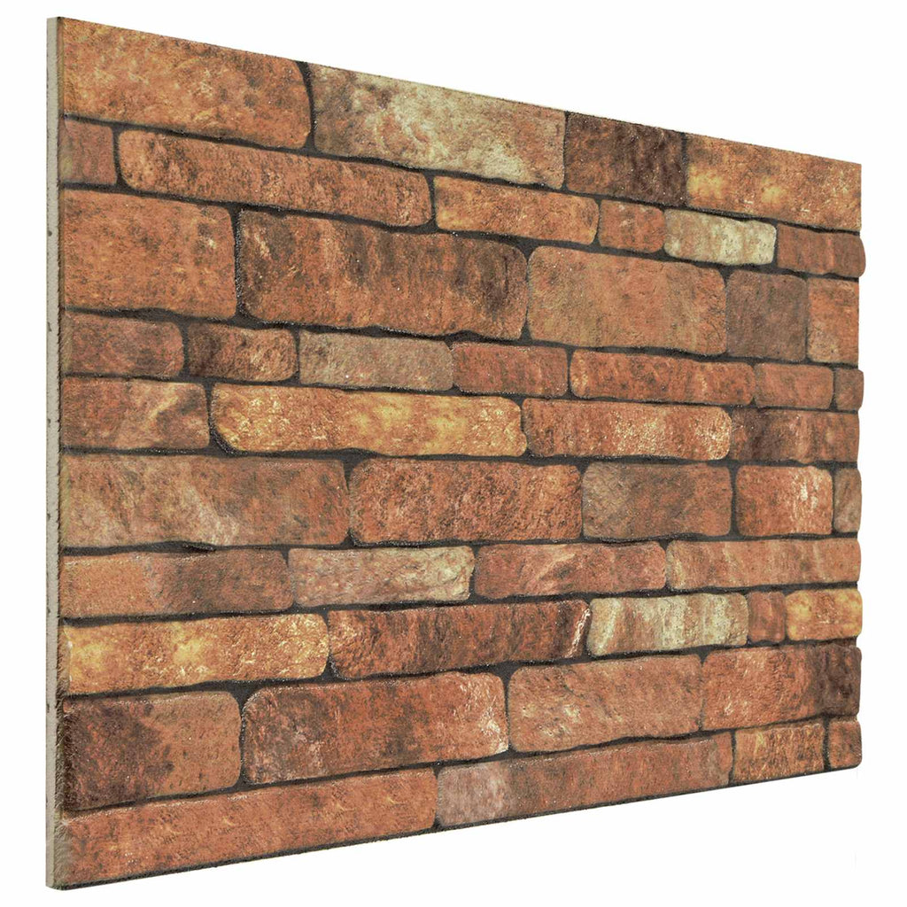 vidaXL Panele ścienne 10 pcs Brązowy i biały 100 x 50 cm Pianka EPS