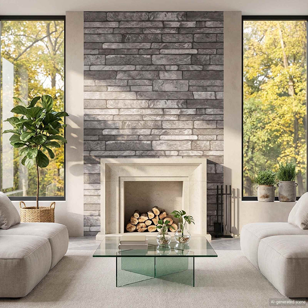 vidaXL Panele ścienne 10 szt. 100 x 50 cm ciemnoszary Pianka EPS