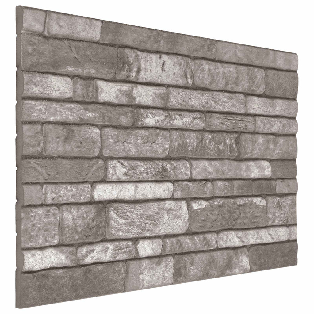 vidaXL Panele ścienne 10 pcs ciemnoszary 100 x 50 cm Pianka EPS