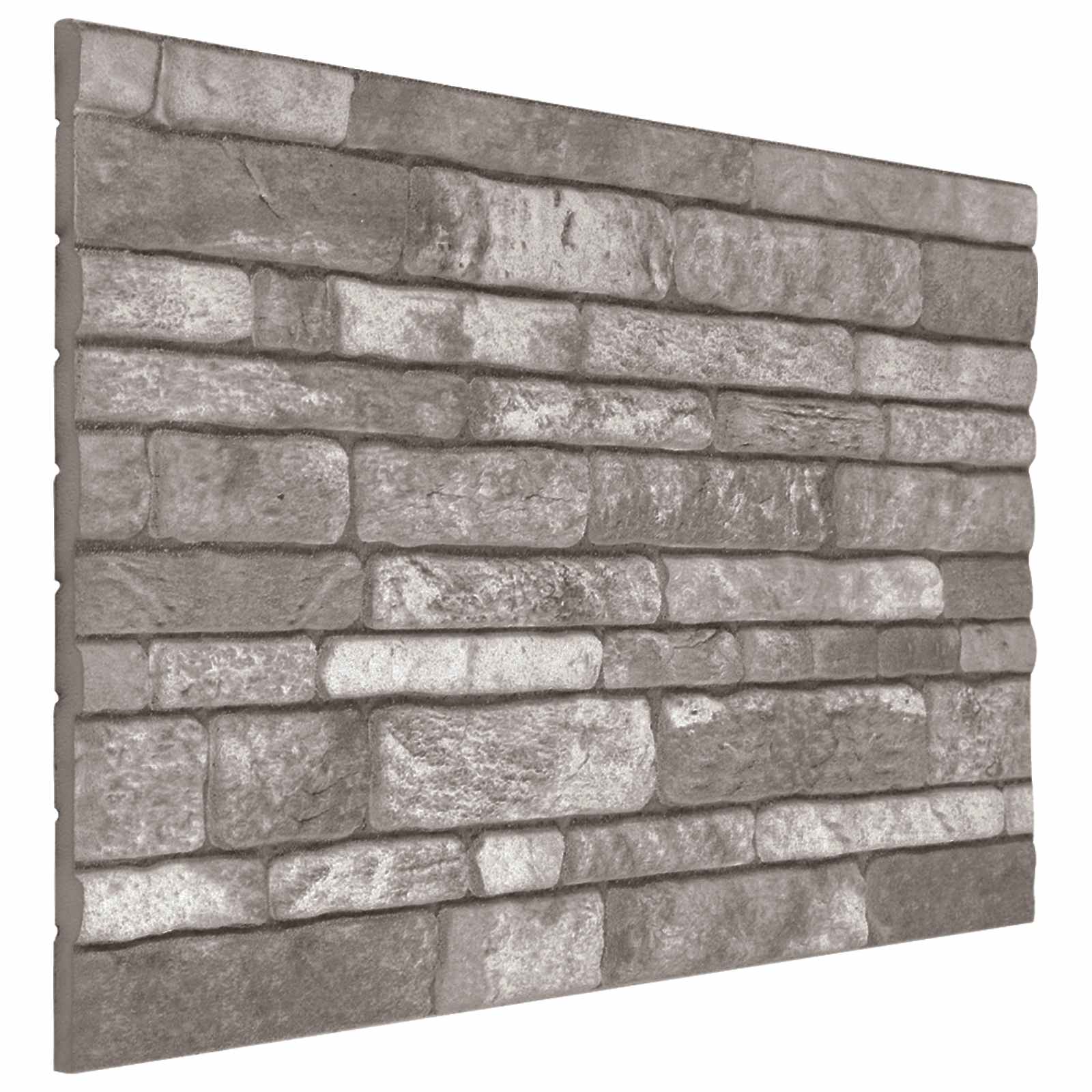 vidaXL Panele ścienne 10 pcs ciemnoszary 100 x 50 cm Pianka EPS