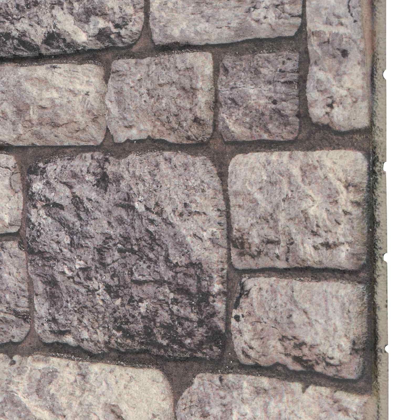 vidaXL Panele ścienne 10 pcs Szary i biały 100 x 50 cm Pianka EPS