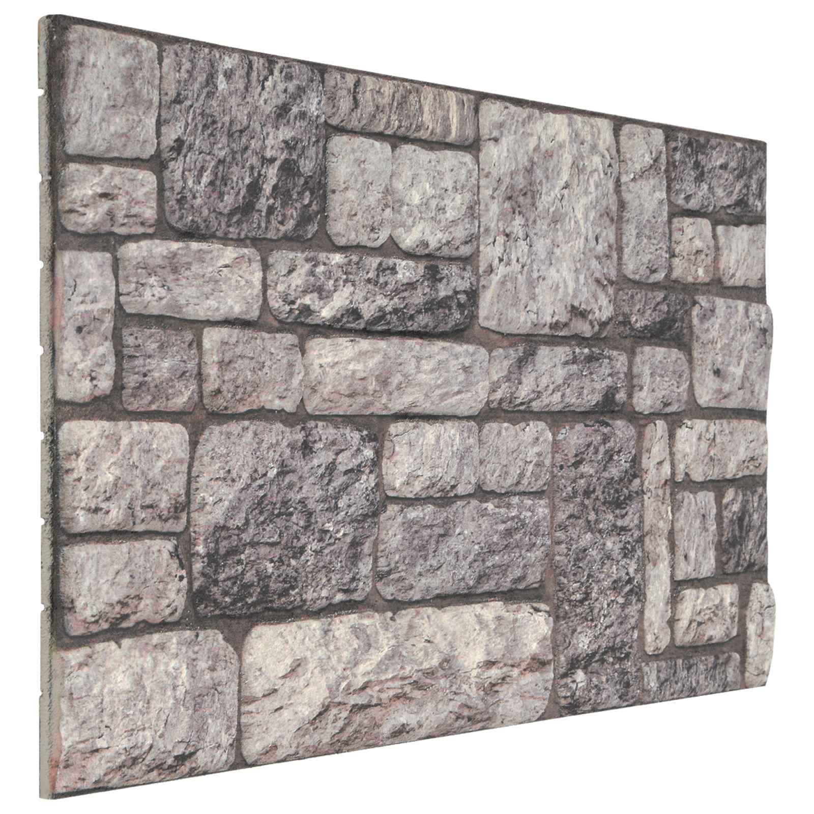 vidaXL Panele ścienne 10 pcs Szary i biały 100 x 50 cm Pianka EPS