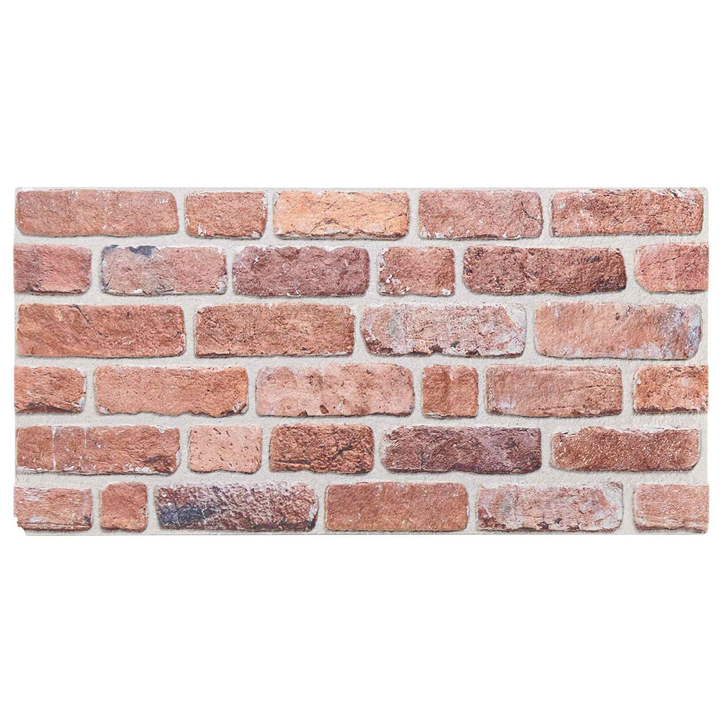 vidaXL Panele ścienne 10 pcs czerwony 100 x 50 cm Pianka EPS