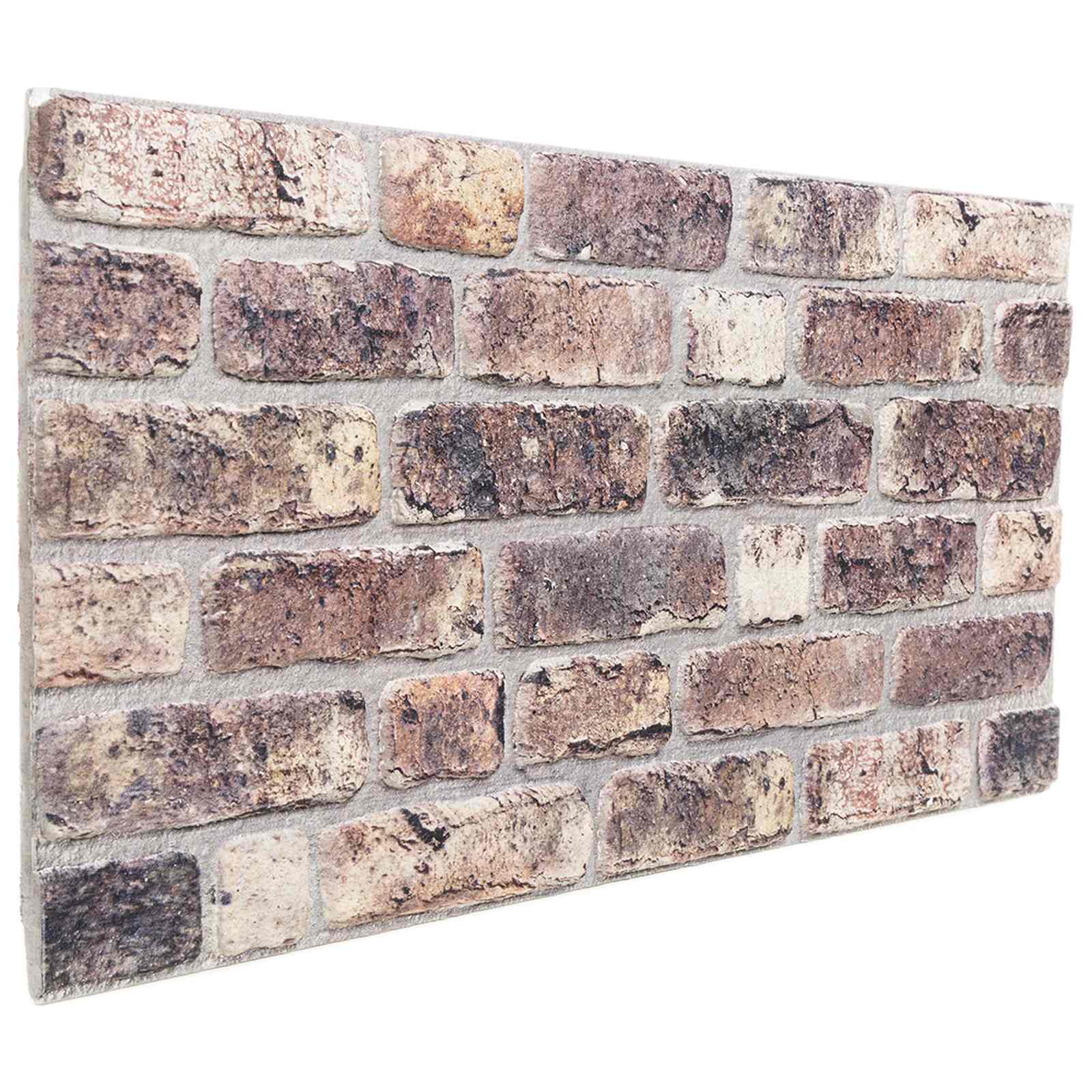 vidaXL Panele ścienne 10 pcs Ciemny brąz 100 x 50 cm Pianka EPS