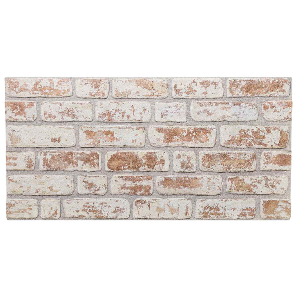 vidaXL Panele ścienne 10 pcs Czerwony i Biały 100 x 50 cm Pianka EPS