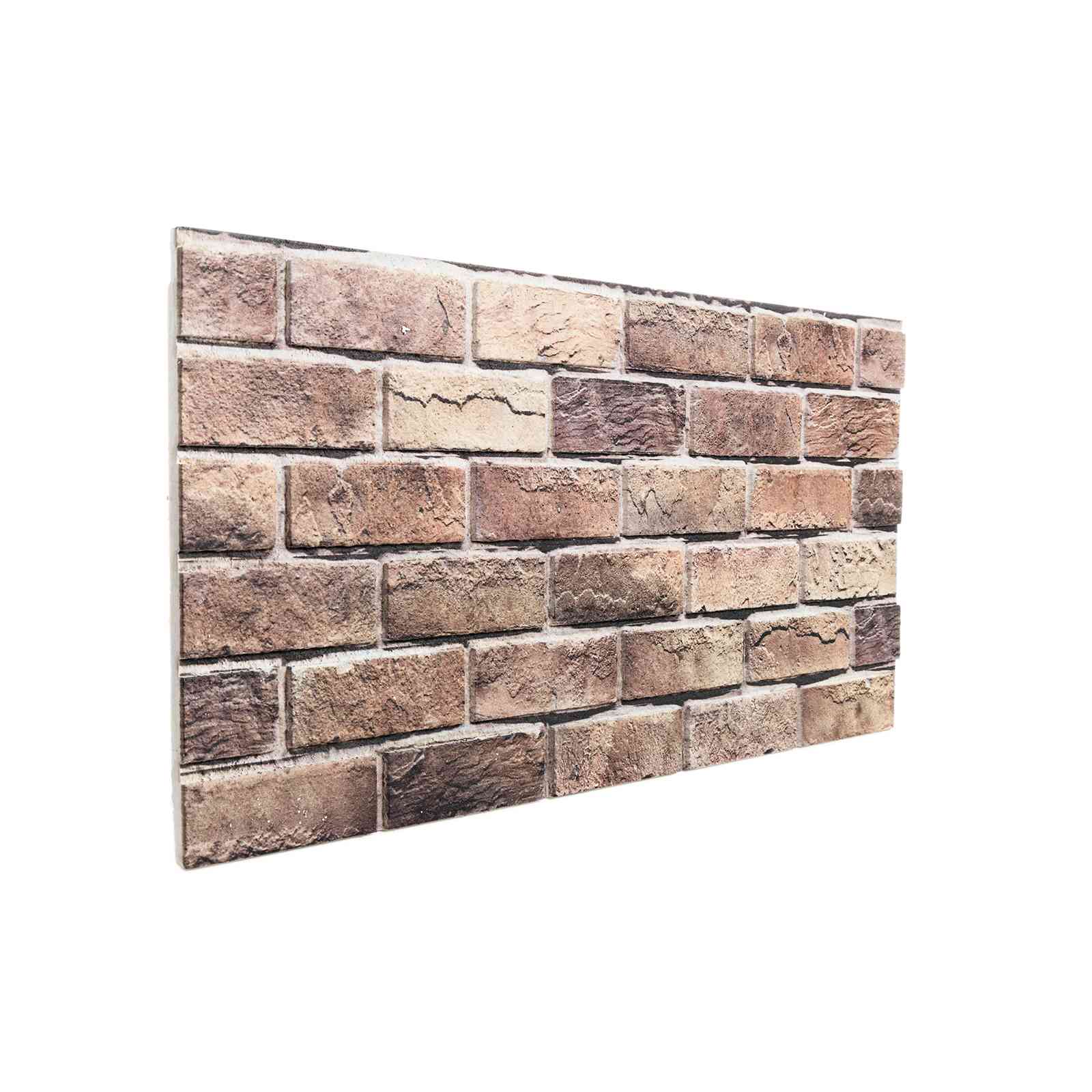vidaXL Panele ścienne 10 pcs Brązowy i szary 100 x 50 cm Pianka EPS