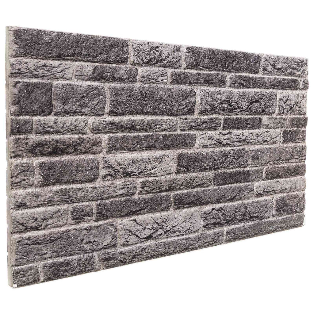 vidaXL Panele ścienne 10 pcs antracytowy 100 x 50 cm Pianka EPS
