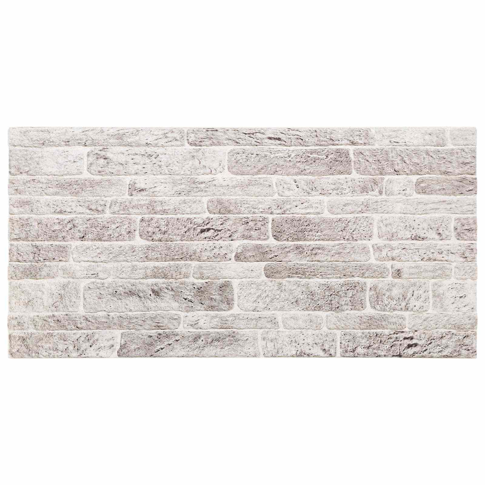 vidaXL Panele ścienne 10 pcs Jasnoszary i biały. 100 x 50 cm