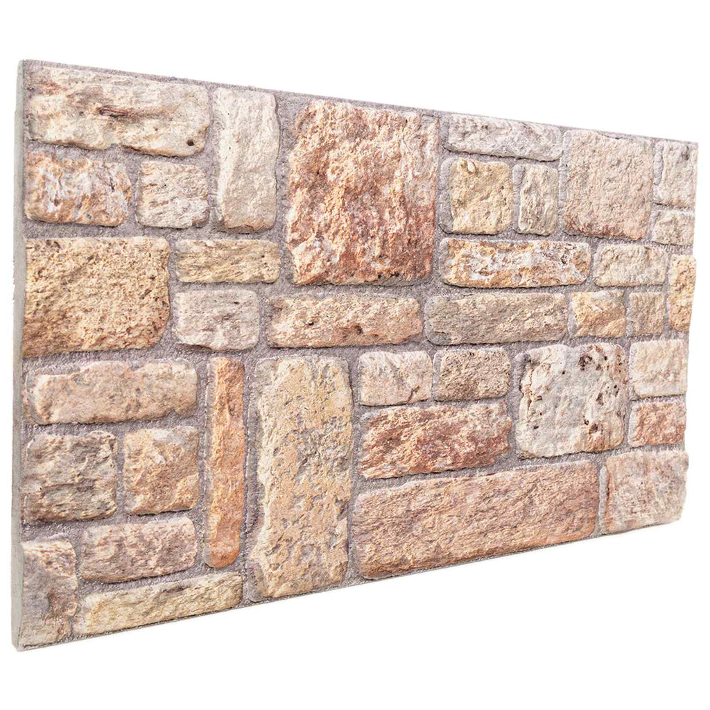 vidaXL Panele ścienne 10 pcs Jasnobrązowy i biały 100 x 50 cm