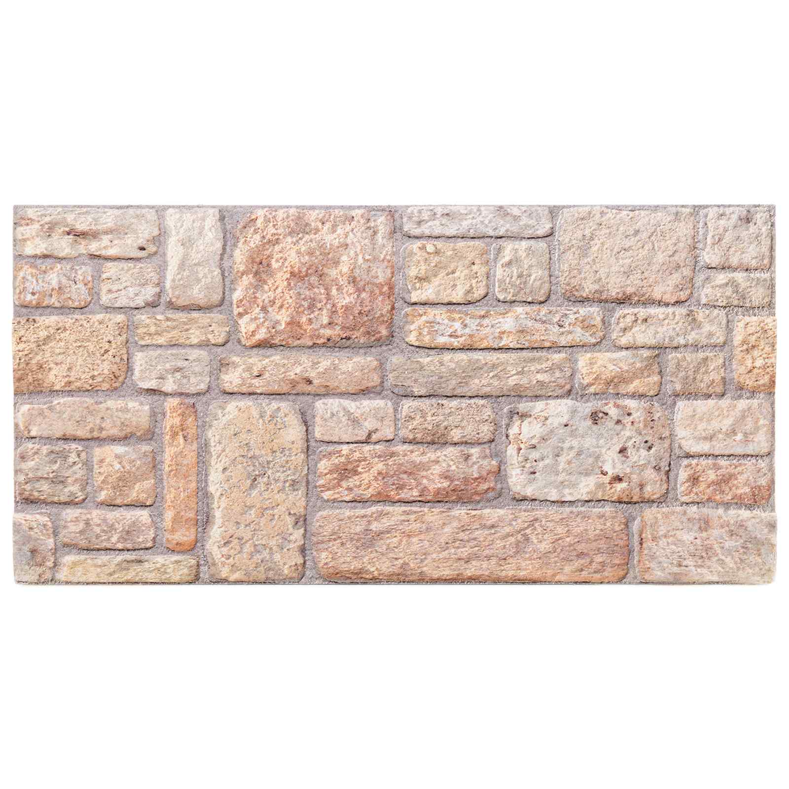 vidaXL Panele ścienne 10 pcs Jasnobrązowy i biały 100 x 50 cm