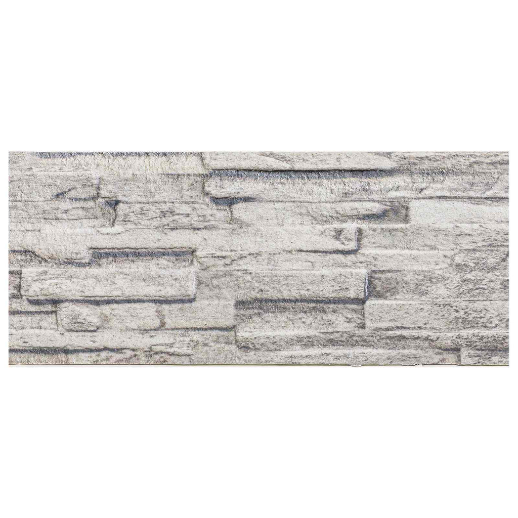 vidaXL Panele ścienne 10 pcs Jasnoszary 100 x 25 cm Pianka EPS