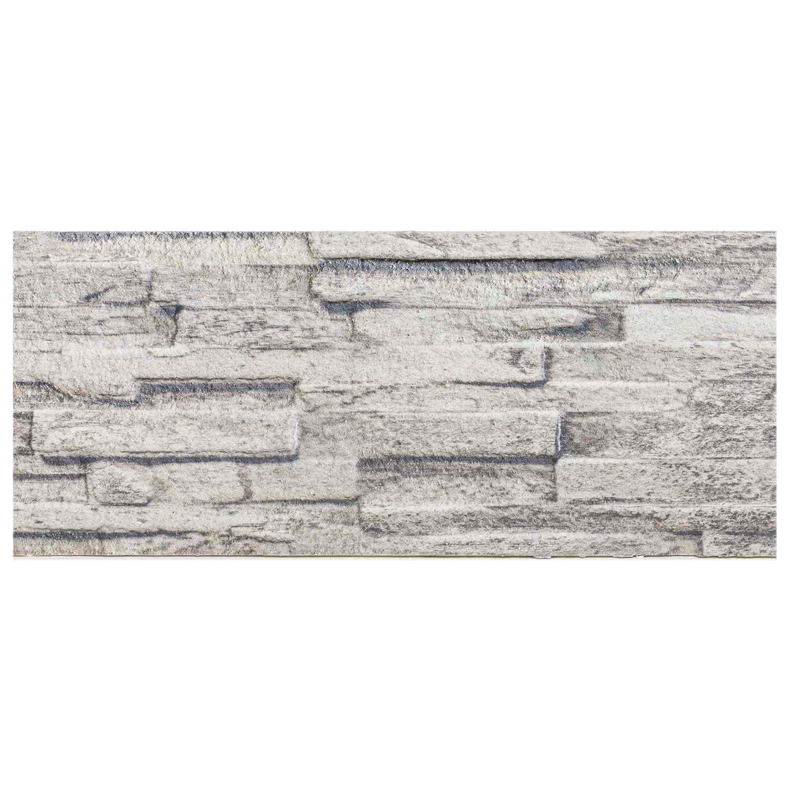 vidaXL Panele ścienne 10 pcs Jasnoszary 100 x 25 cm Pianka EPS