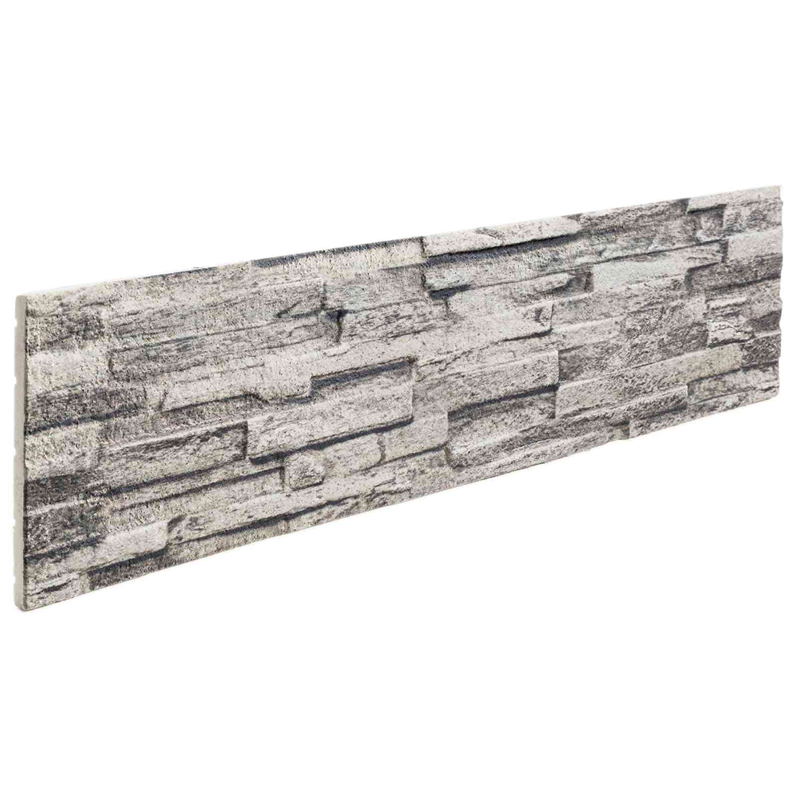 vidaXL Panele ścienne 10 pcs Jasnoszary 100 x 25 cm Pianka EPS