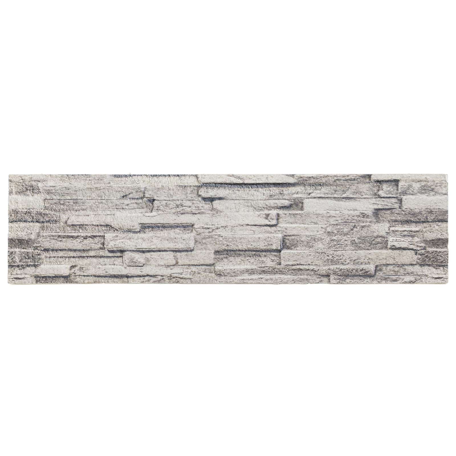 vidaXL Panele ścienne 10 pcs Jasnoszary 100 x 25 cm Pianka EPS
