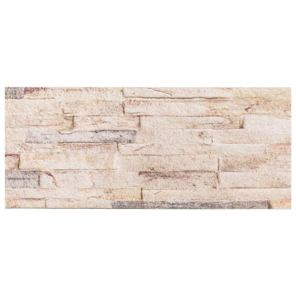vidaXL Panele ścienne 10 pcs Biały i czerwony 100 x 25 cm Pianka EPS