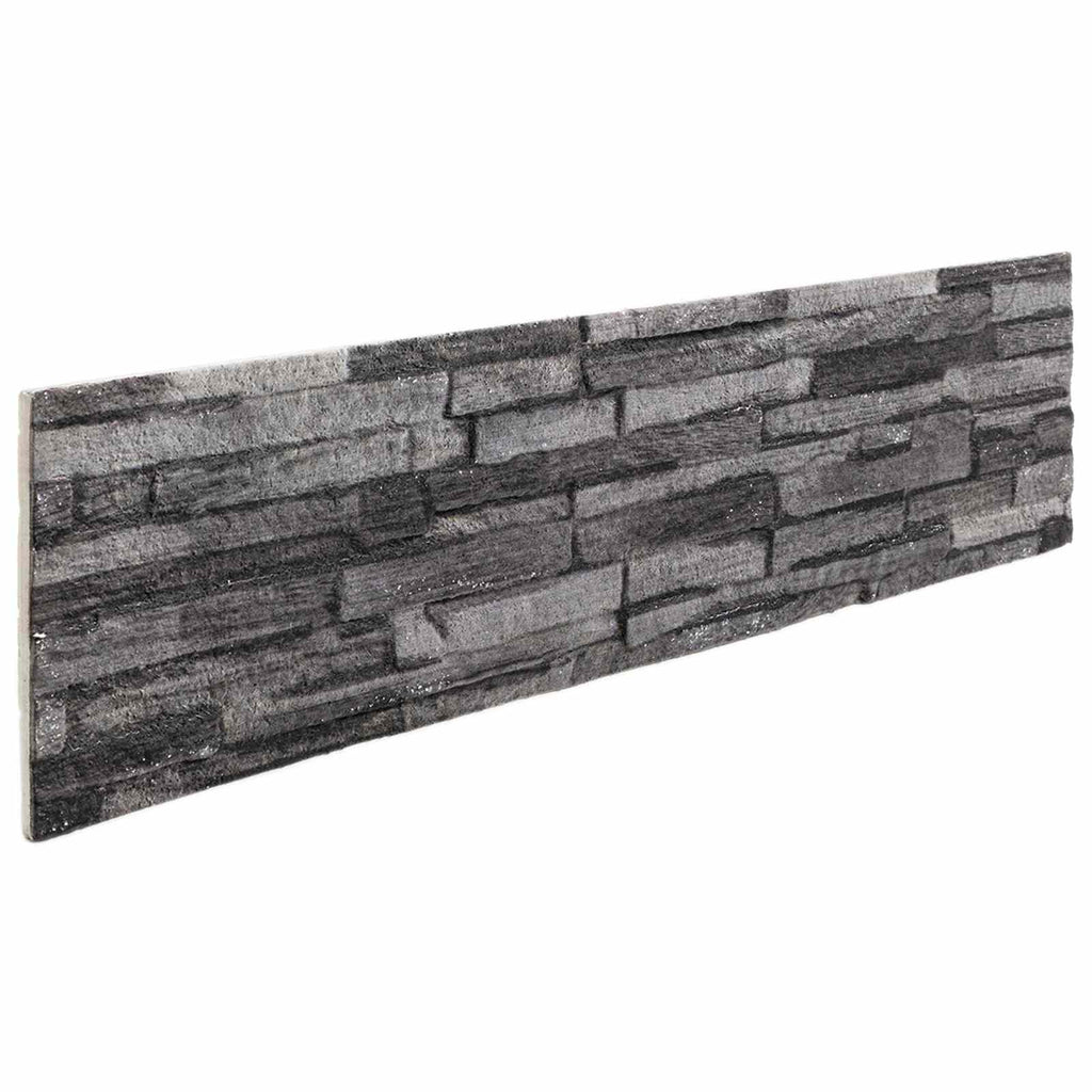 vidaXL Panele ścienne 10 pcs Antracyt 100 x 25 cm Pianka EPS