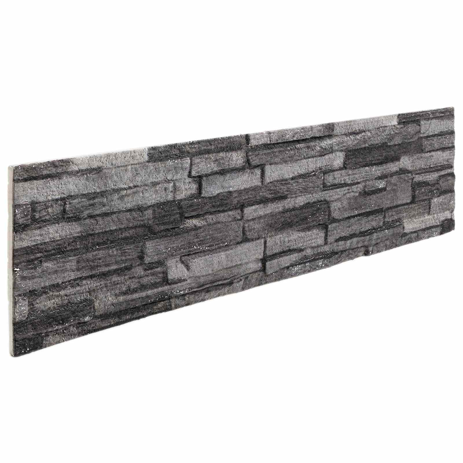 vidaXL Panele ścienne 10 pcs Antracyt 100 x 25 cm Pianka EPS