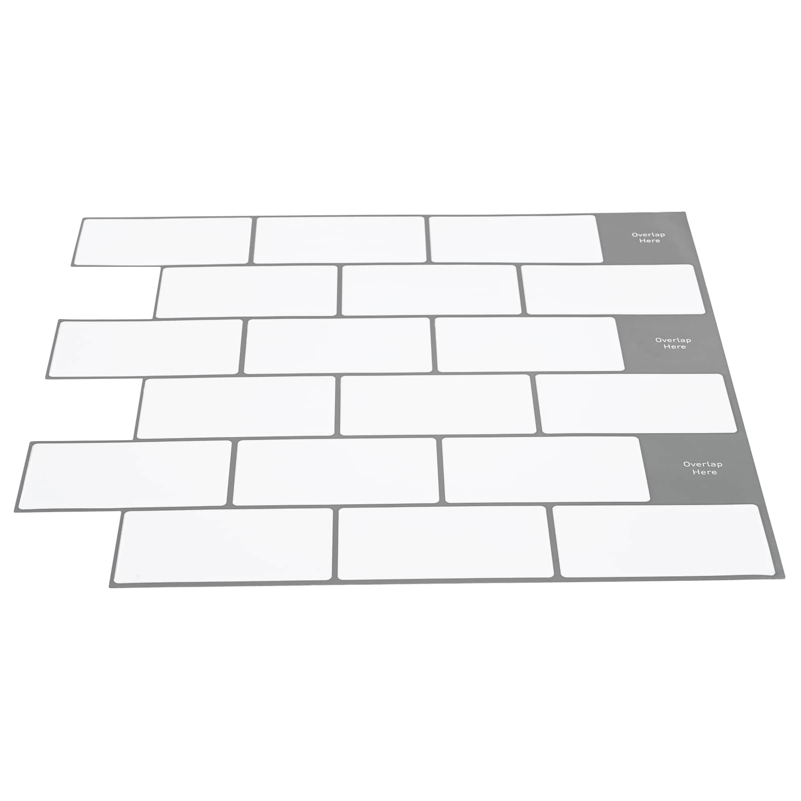 vidaXL Kafelka subway 20 pcs Biały szary 30 x 30 cm Poliuretan i PET