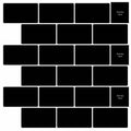 vidaXL Kafelka subway 20 pcs Czarny 30 x 30 cm Poliuretan i PET