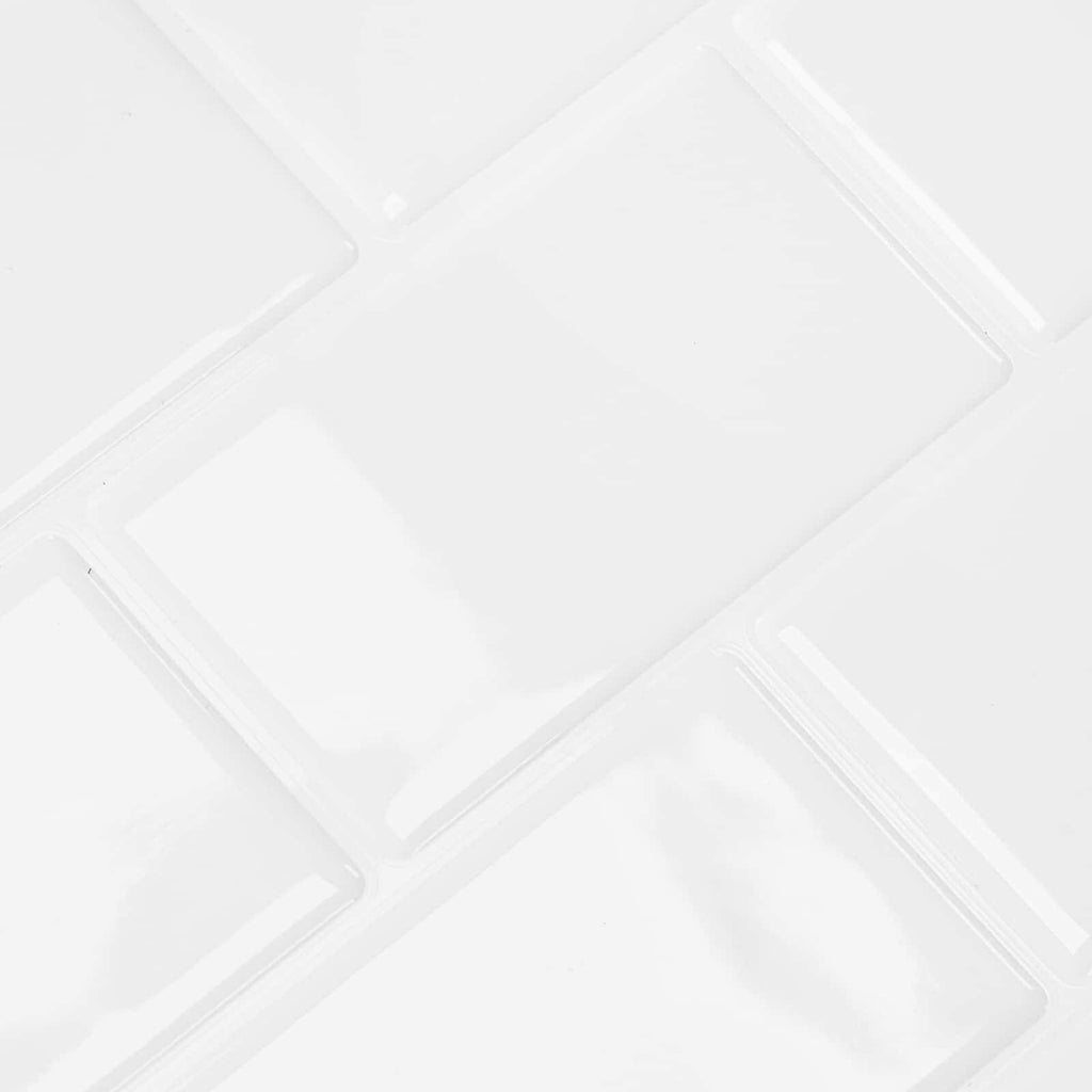 vidaXL Kafelka subway 10 pcs Biały 30 x 30 cm Poliuretan i PET