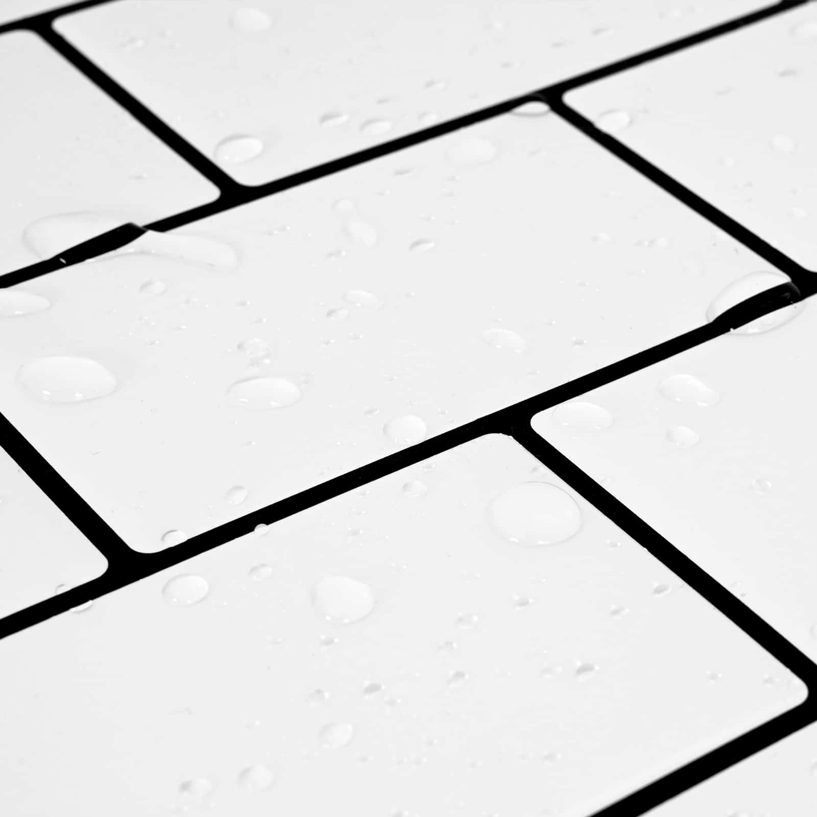 vidaXL Kafelka subway 20 pcs Biały czarny 30 x 30 cm Poliuretan i PET