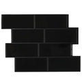 vidaXL Kafelka subway 20 pcs Czarny 29 x 21 cm Poliuretan i PET