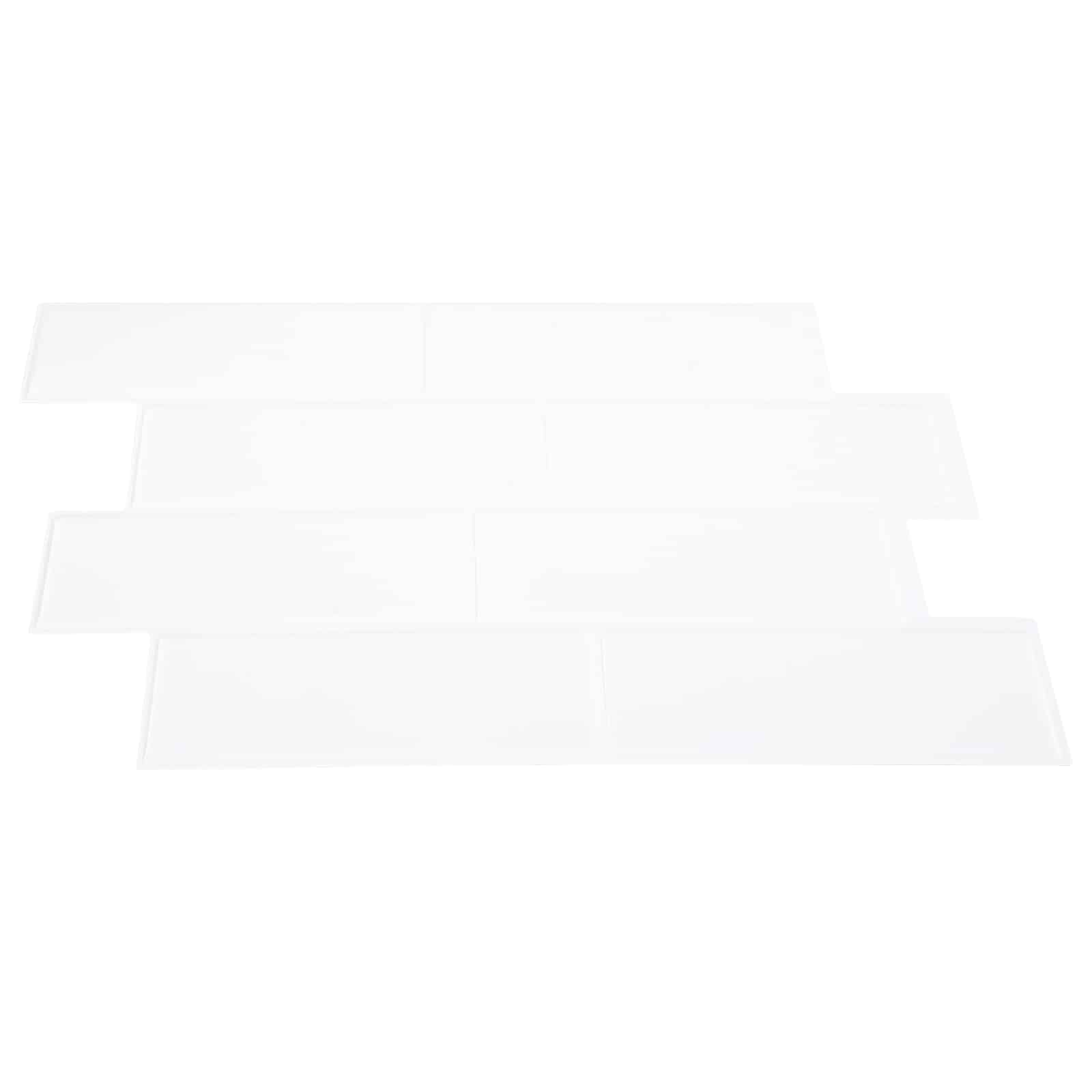 vidaXL Kafelka subway 20 pcs Biały 29 x 21 cm Poliuretan i PET