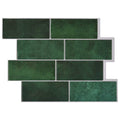 vidaXL Kafelka subway 50 pcs Ciemnozielony 29 x 21 cm Poliuretan i PET