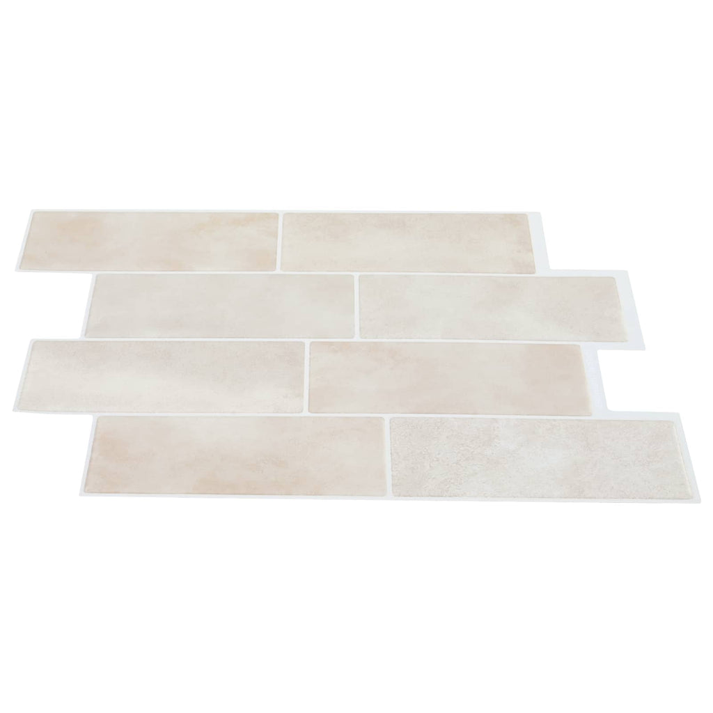 vidaXL Kafelka subway 10 pcs Beżowy marmur 29 x 21 cm Poliuretan i PET