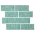vidaXL Kafelka subway 20 pcs Szary zielony 29 x 21 cm Poliuretan i PET