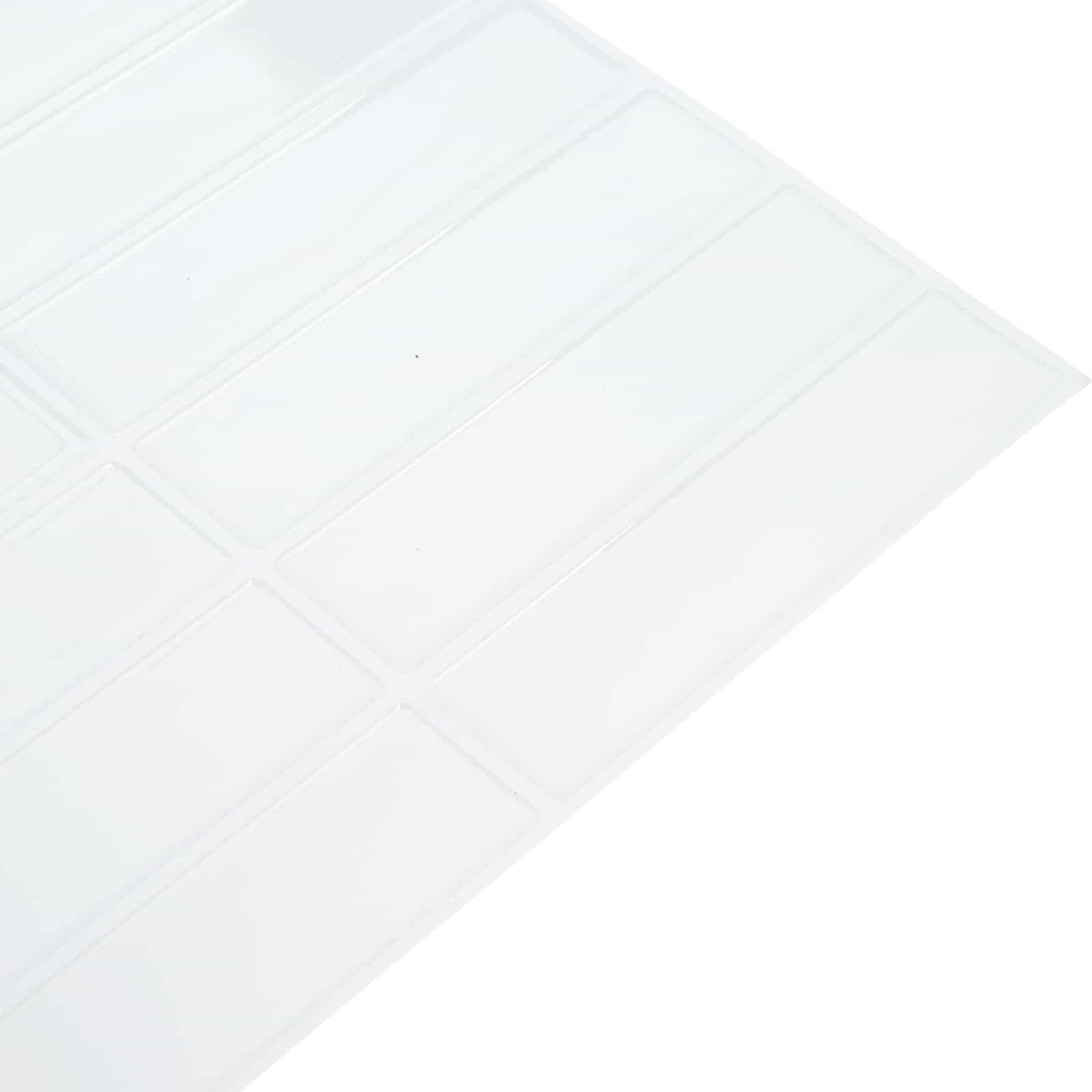 vidaXL Płytki prostokątne 10 pcs Biały 29 x 23 x 0,08 cm