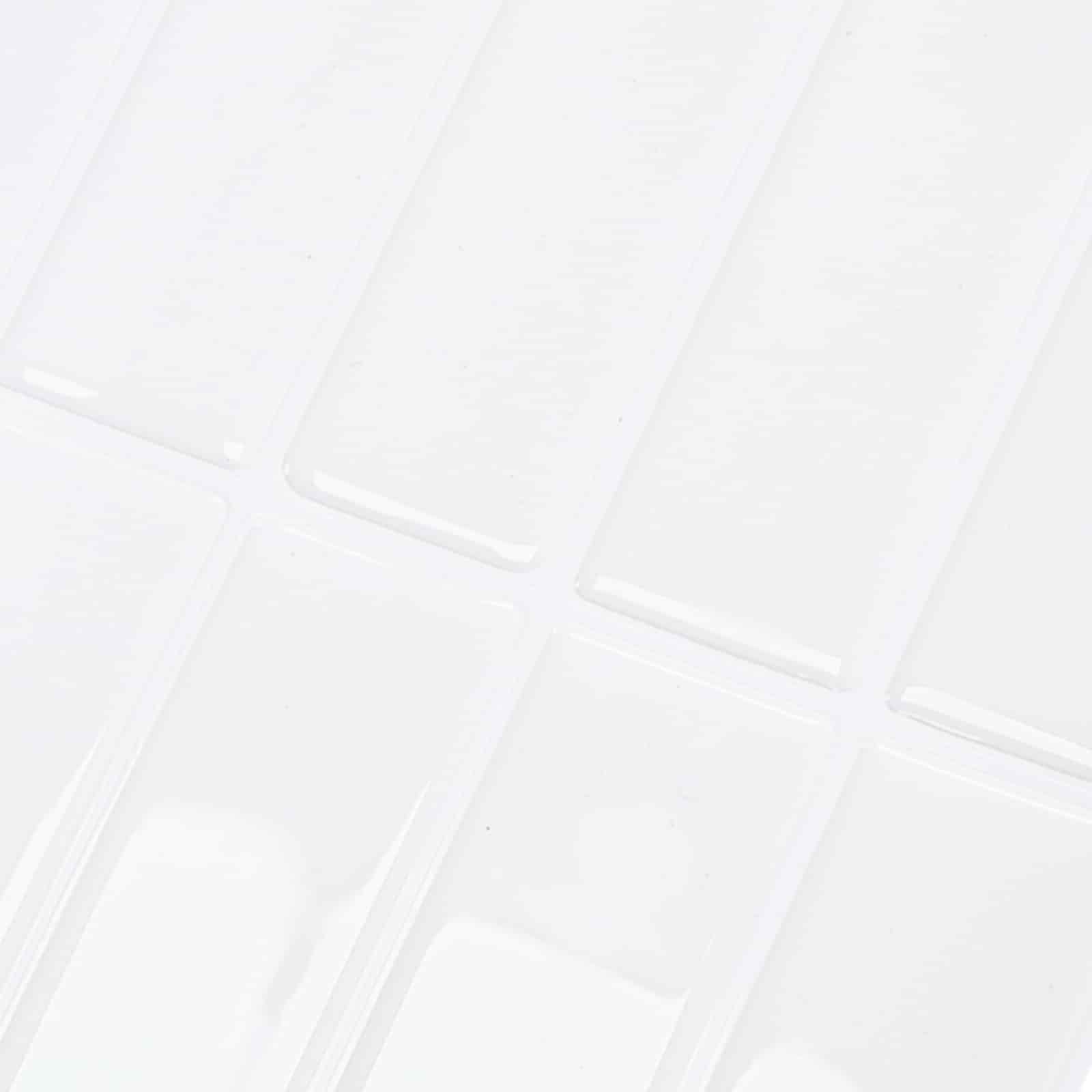 vidaXL Płytki prostokątne 10 pcs Biały 29 x 23 x 0,08 cm