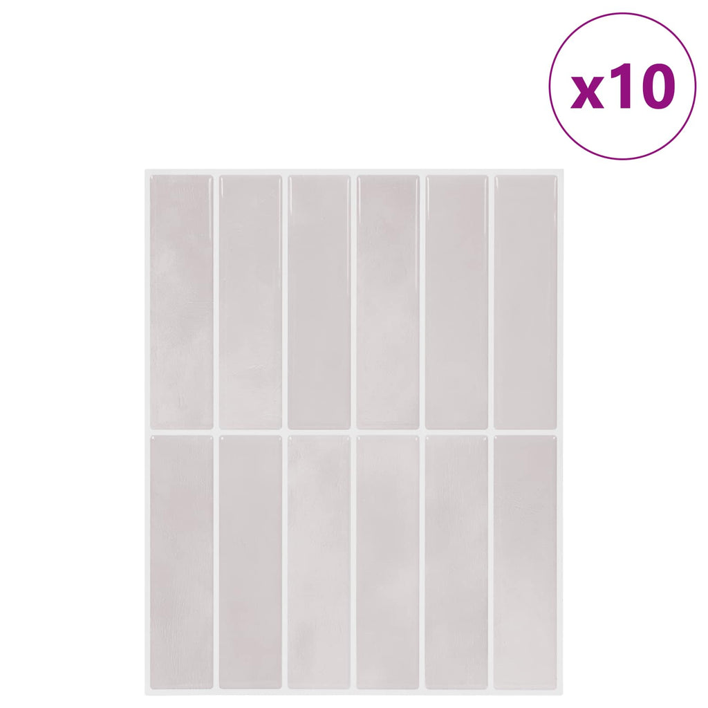 vidaXL Płytki prostokątne 10 pcs Beżowy 29 x 23 x 0,08 cm