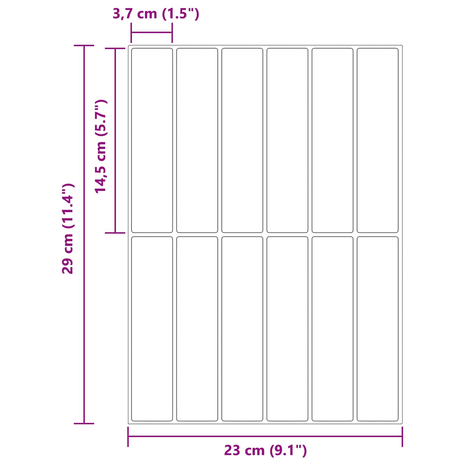 vidaXL Płytki prostokątne 20 pcs Beżowy 29 x 23 x 0,08 cm