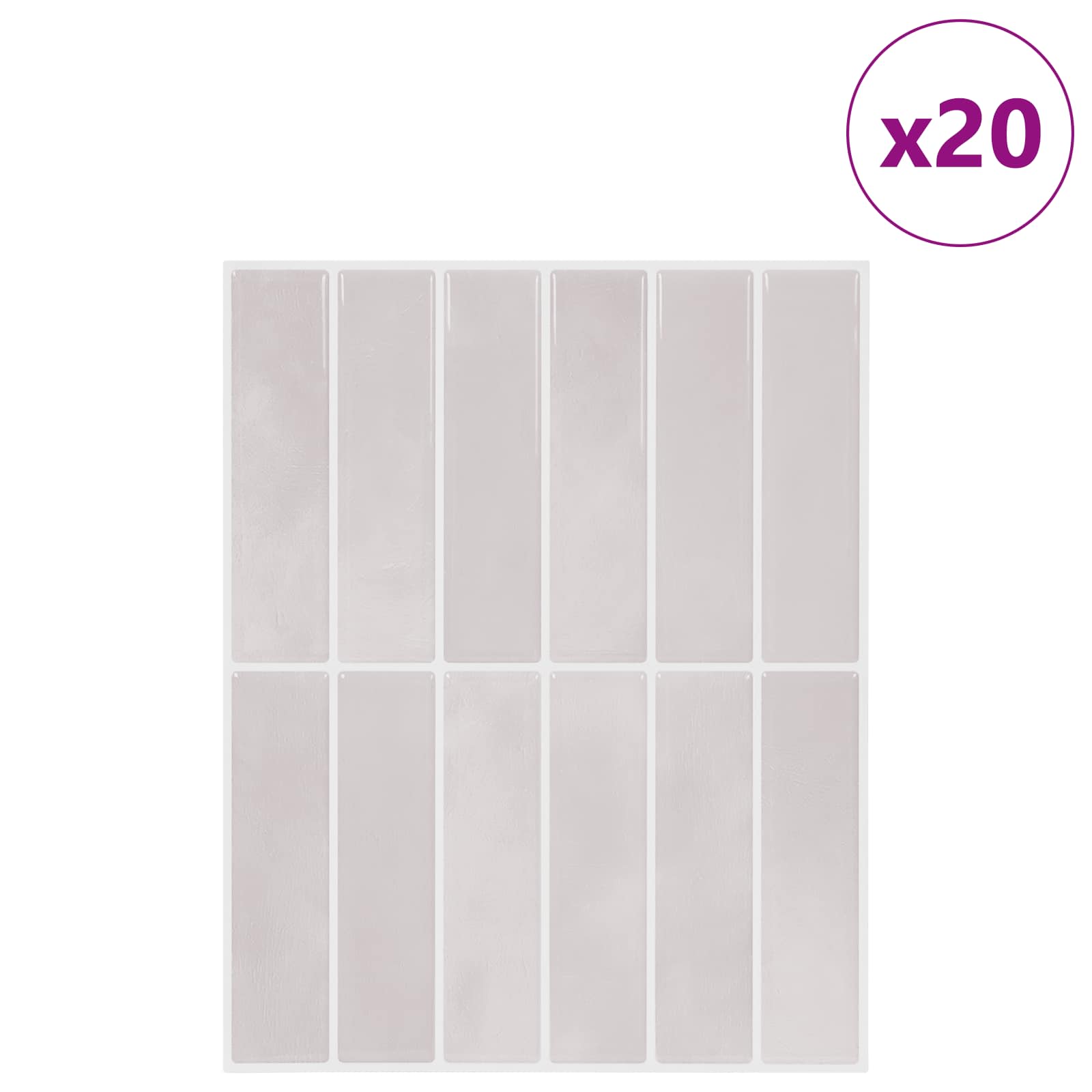 vidaXL Płytki prostokątne 20 pcs Beżowy 29 x 23 x 0,08 cm