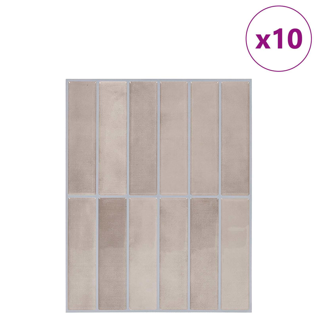 vidaXL Płytki prostokątne 10 pcs Beżowa kawa 29 x 23 x 0,08 cm