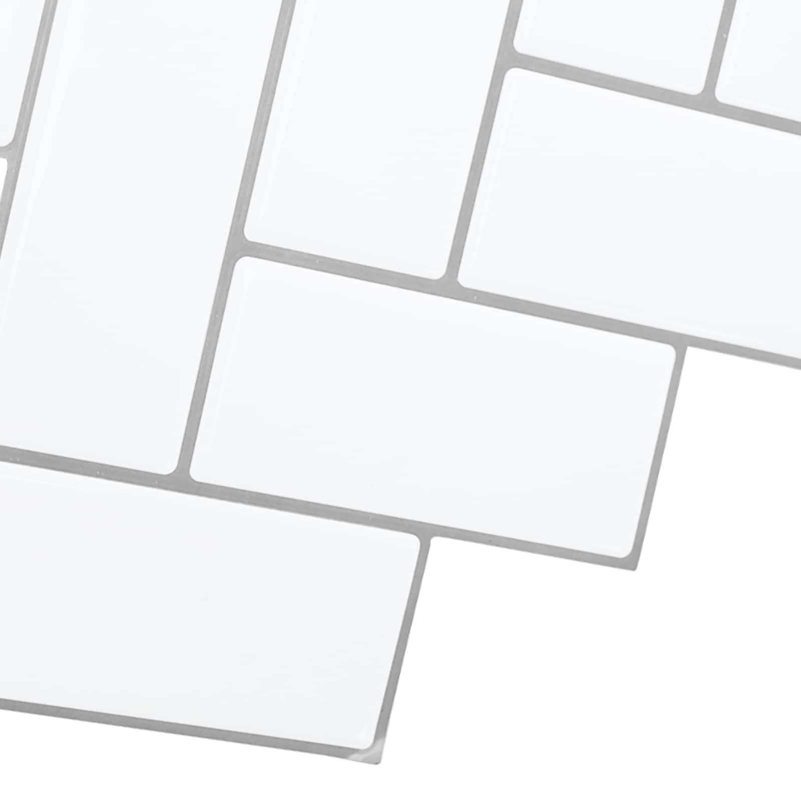 vidaXL Płytka w jodełkę 50 pcs Biały szary 30 x 30 cm Poliuretan i PET