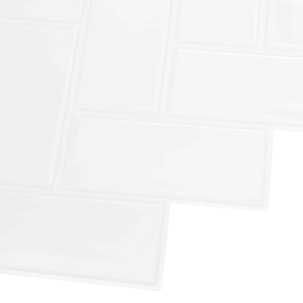 vidaXL Płytka w jodełkę 20 pcs Biały 30 x 30 cm Poliuretan i PET