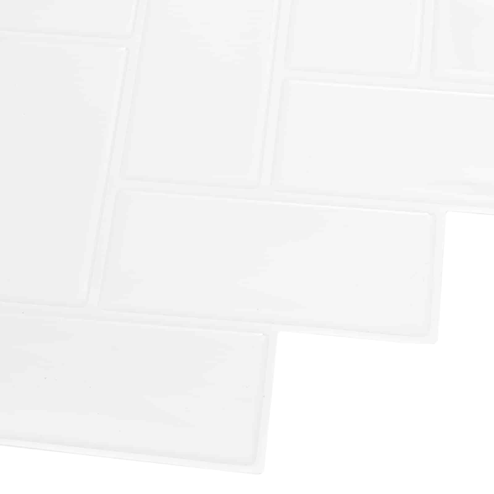 vidaXL Płytka w jodełkę 20 pcs Biały 30 x 30 cm Poliuretan i PET
