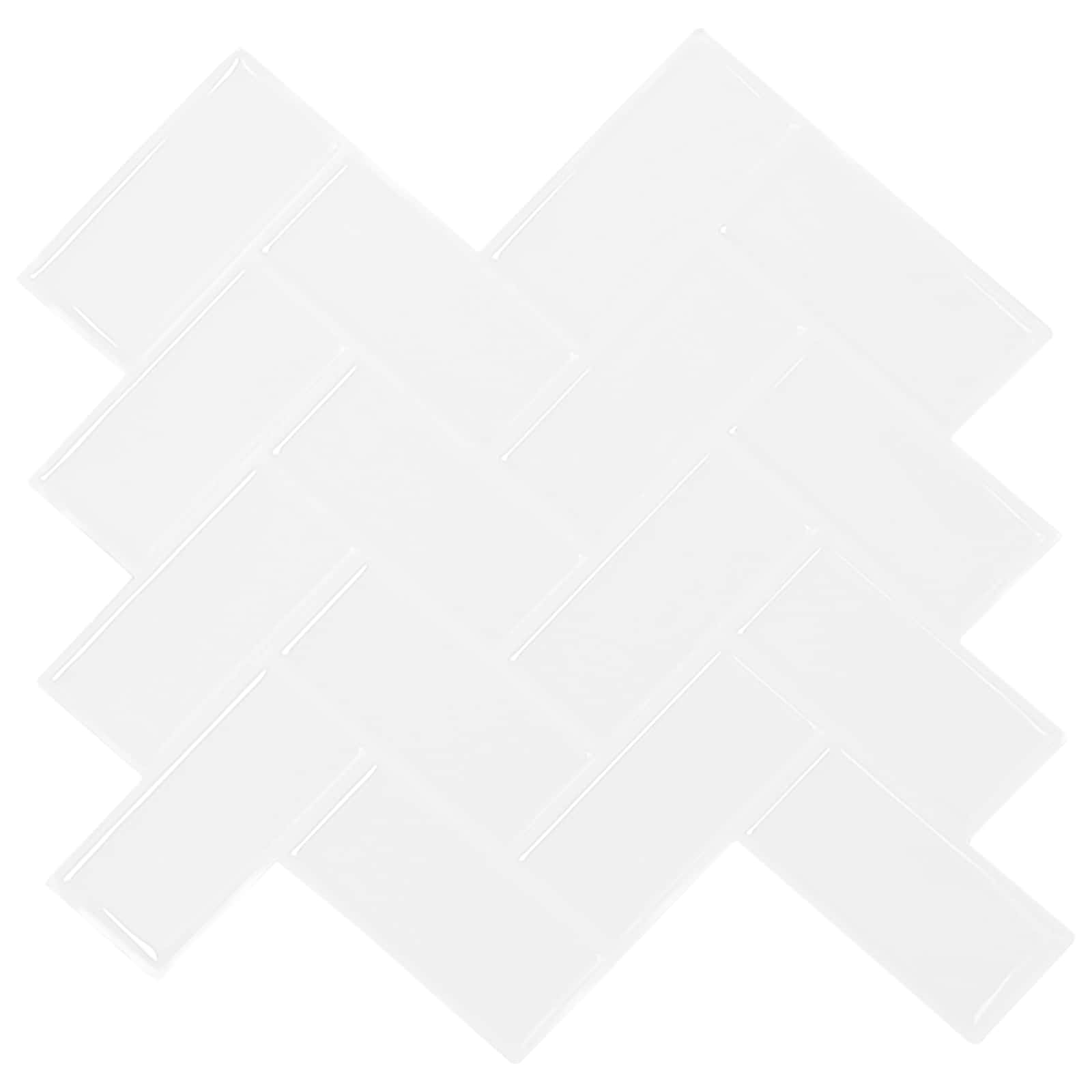 vidaXL Płytka w jodełkę 50 pcs Biały 30 x 30 cm Poliuretan i PET