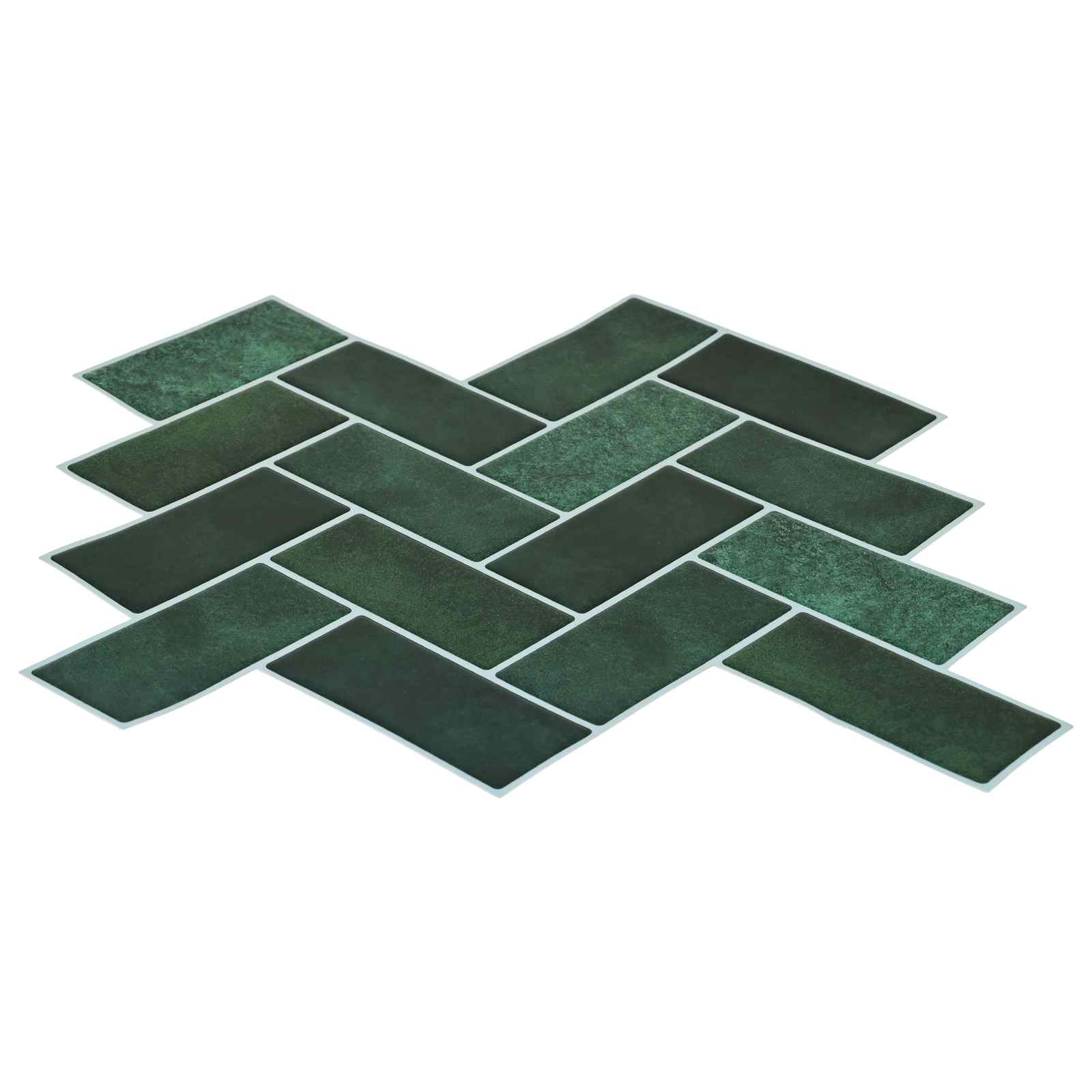 vidaXL Płytka w jodełkę 20 pcs Ciemnozielony 30 x 30 cm