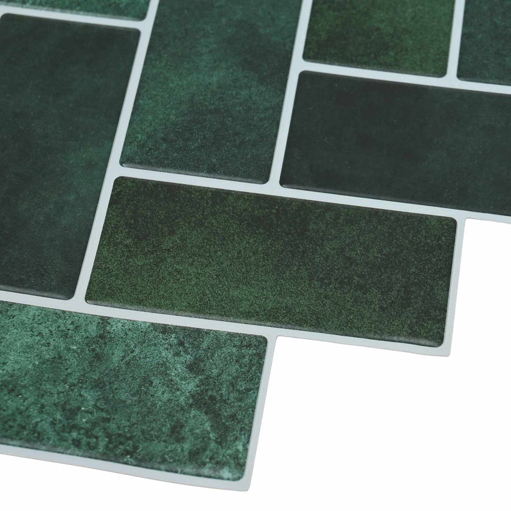 vidaXL Płytka w jodełkę 50 pcs Ciemnozielony 30 x 30 cm