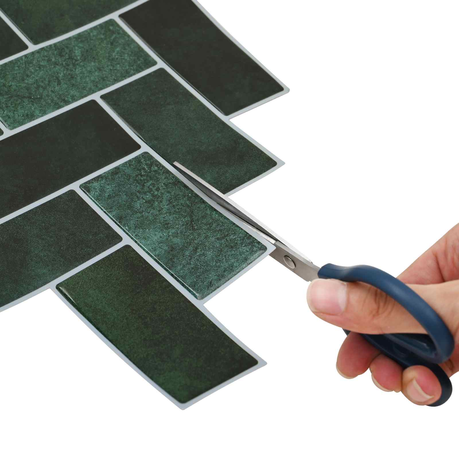 vidaXL Płytka w jodełkę 50 pcs Ciemnozielony 30 x 30 cm