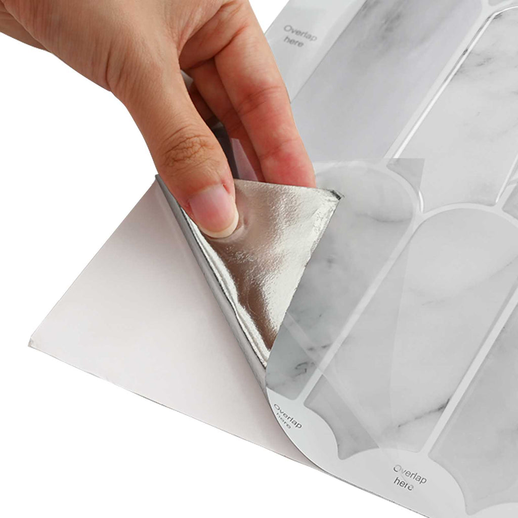 vidaXL Płytka z Piór 10 pcs Marmur szary 30 x 30 cm Poliuretan i PET