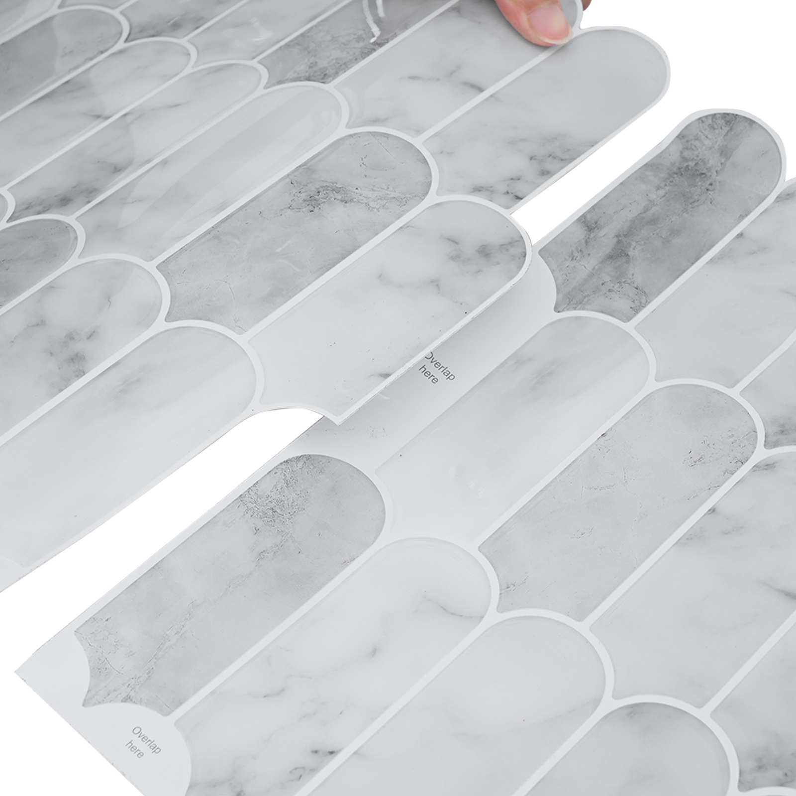 vidaXL Płytka z Piór 10 pcs Marmur szary 30 x 30 cm Poliuretan i PET