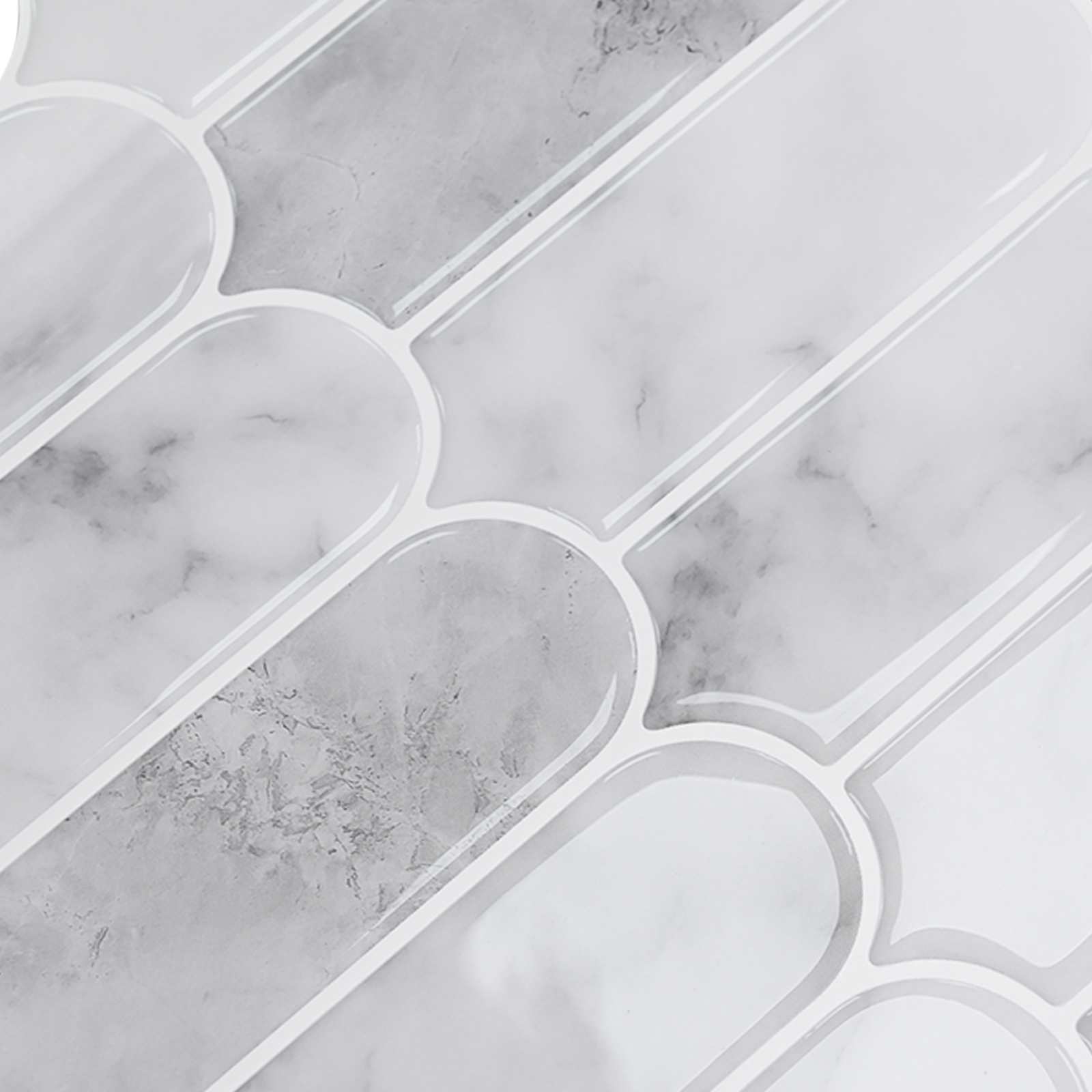 vidaXL Płytka z Piór 10 pcs Marmur szary 30 x 30 cm Poliuretan i PET