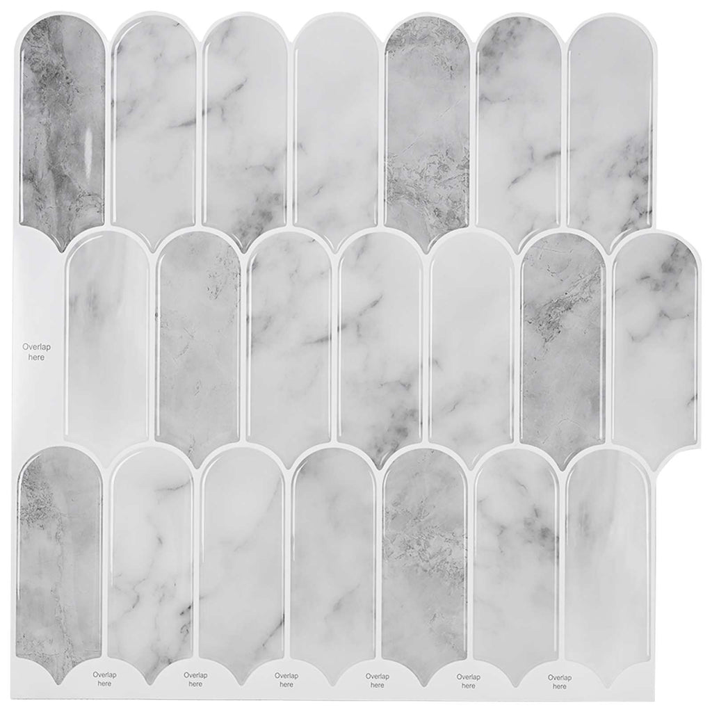 vidaXL Płytka z Piór 10 pcs Marmur szary 30 x 30 cm Poliuretan i PET