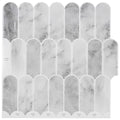 vidaXL Płytka z Piór 10 pcs Marmur szary 30 x 30 cm Poliuretan i PET