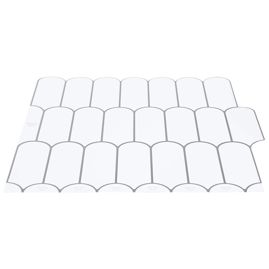 vidaXL Płytka z Piór 10 pcs Biały szary 30 x 30 cm Poliuretan i PET
