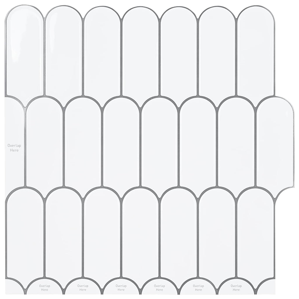 vidaXL Płytka z Piór 10 pcs Biały szary 30 x 30 cm Poliuretan i PET